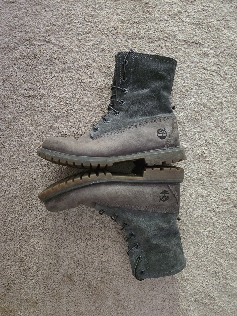 Timberland Harris Tweed Leather Fold-Down Collar Lace-Up Boots - Picture 5 of 8